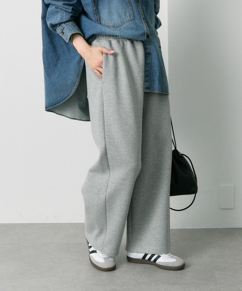 PUAL CE CIN(ピュアルセシン)の「スムースボンディングスウェットパンツ(スウェットパンツ・レディース・グレー/チャコールグレー・FREE)」の18枚目の写真