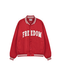 FREEDOM（フリーダム）の「フリーダムロゴ MA-1ジャケット (レッド)（スタジャン）」