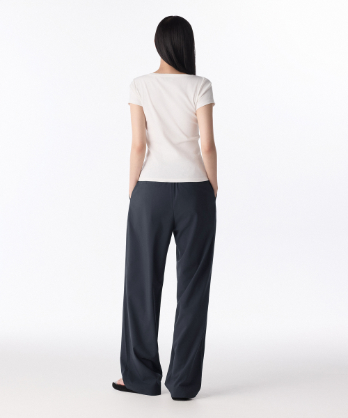 MUSINSA STANDARD WOMAN（ムシンサスタンダードウーマン）の「クールタンダード レディース ワンタックワイドバンディングスラックス [アイアングレー]（スラックス・レディース・その他・34/32/30/31/24/25/26/27/28/29）」の7枚目の写真