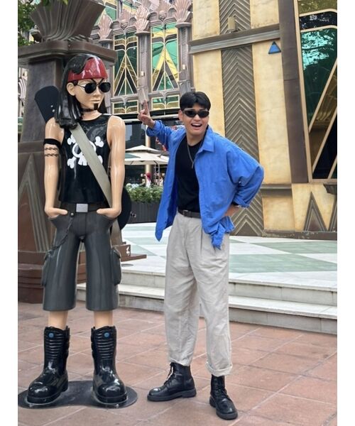 MUSINSA STANDARD(ムシンサスタンダード)の「コットンリネンツータックワイドパンツ【ベージュ】(その他パンツ・メンズ・その他・38/36/34/32/30/31/33/26/27/28/29)」の10枚目の写真
