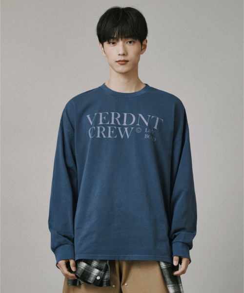 Verdnt（バーダント）の「キャンパスピグメントブロックコア長袖Tシャツ[ブルー]（Tシャツ/カットソー・レディース・ブルー・SMALL/MEDIUM/LARGE）」の2枚目の写真