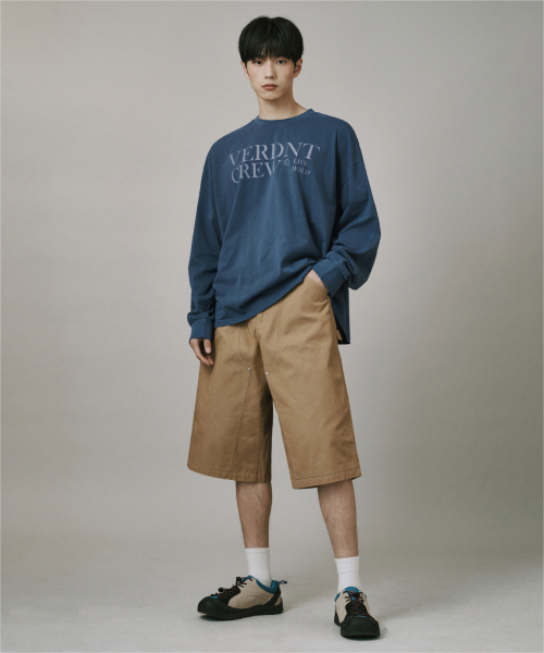 Verdnt（バーダント）の「キャンパスピグメントブロックコア長袖Tシャツ[ブルー]（Tシャツ/カットソー・レディース・ブルー・SMALL/MEDIUM/LARGE）」の6枚目の写真