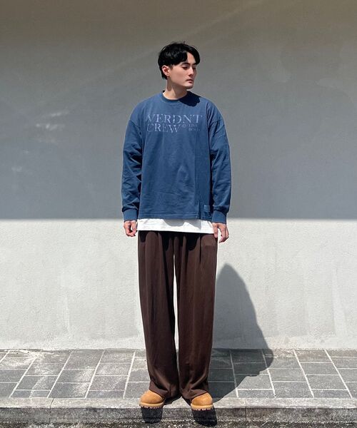 Verdnt（バーダント）の「キャンパスピグメントブロックコア長袖Tシャツ[ブルー]（Tシャツ/カットソー・レディース・ブルー・SMALL/MEDIUM/LARGE）」の14枚目の写真