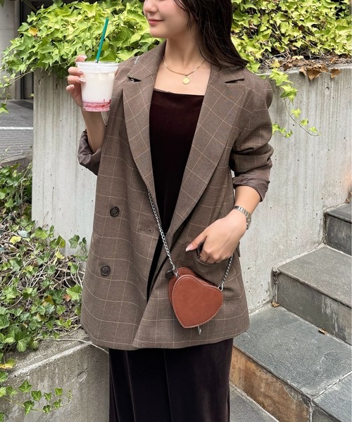 ダブルブレストテーラードジャケット ブラウン S セール】◇【お気に入り7000人突破！】ダブルブレストジャケット