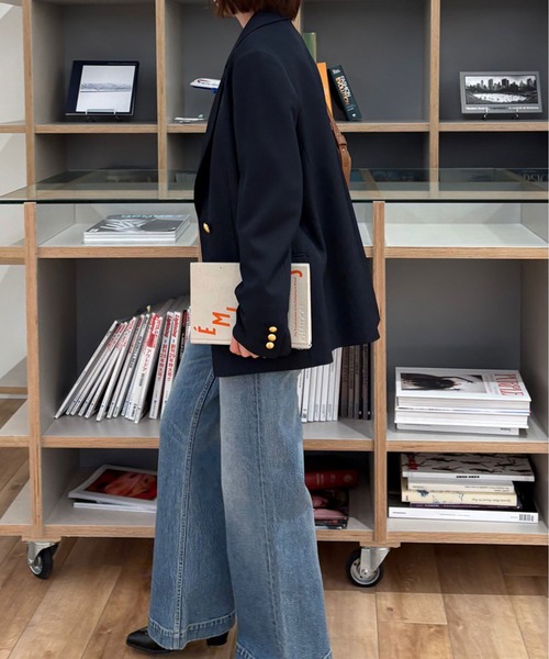 FREE'S MART（フリーズマート）の「◇【お気に入り7000人突破！】ダブルブレストジャケット（テーラードジャケット・レディース・ネイビー/ブラウン系その他/ベージュ系その他・SMALL/MEDIUM）」の4枚目の写真