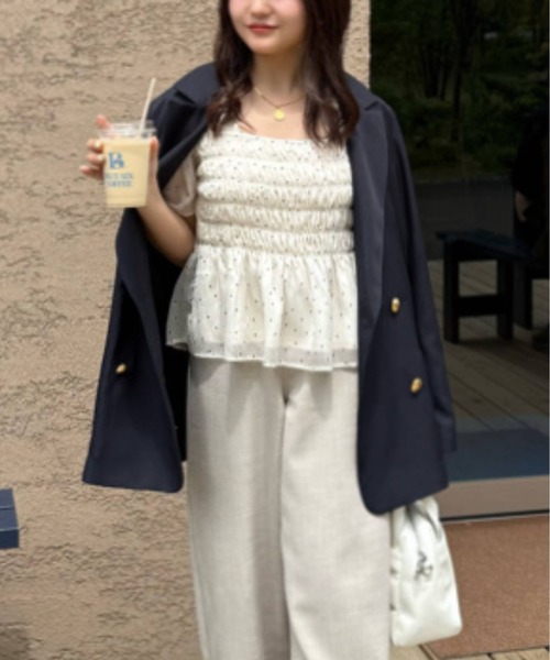 FREE'S MART（フリーズマート）の「◇【お気に入り7000人突破！】ダブルブレストジャケット（テーラードジャケット・レディース・ネイビー/ブラウン系その他/ベージュ系その他・SMALL/MEDIUM）」の14枚目の写真