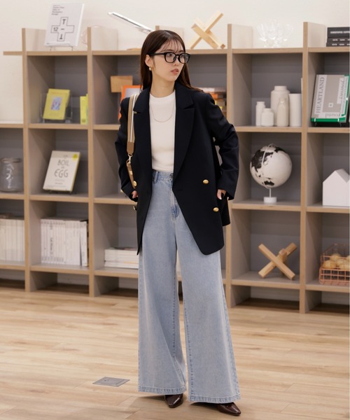 FREE'S MART（フリーズマート）の「◇【お気に入り7000人突破！】ダブルブレストジャケット（テーラードジャケット・レディース・ネイビー/ブラウン系その他/ベージュ系その他・SMALL/MEDIUM）」の9枚目の写真