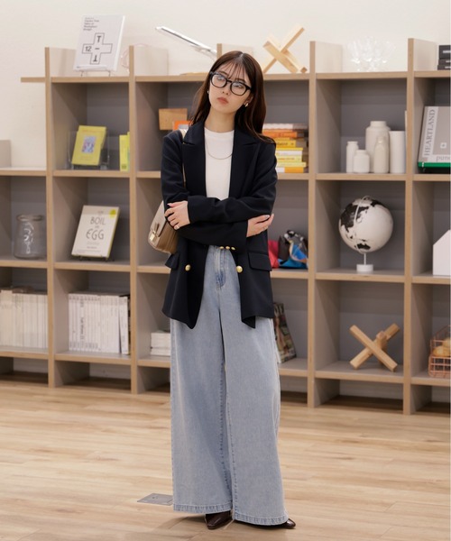 FREE'S MART（フリーズマート）の「◇【お気に入り7000人突破！】ダブルブレストジャケット（テーラードジャケット・レディース・ネイビー/ブラウン系その他/ベージュ系その他・SMALL/MEDIUM）」の11枚目の写真