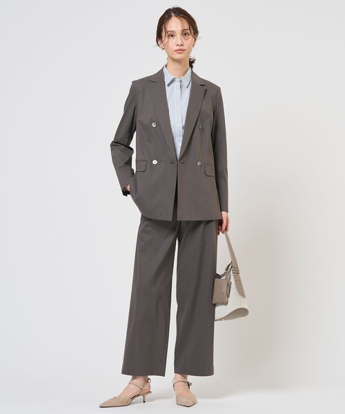 J.PRESS Ladies(J.プレス レディス)の「BEZコットンナイロン ストライプ シャツ ブラウス(シャツ/ブラウス・レディース・ライトグレー系1/ネイビー系1/サックスブルー系1・XS)」の12枚目の写真
