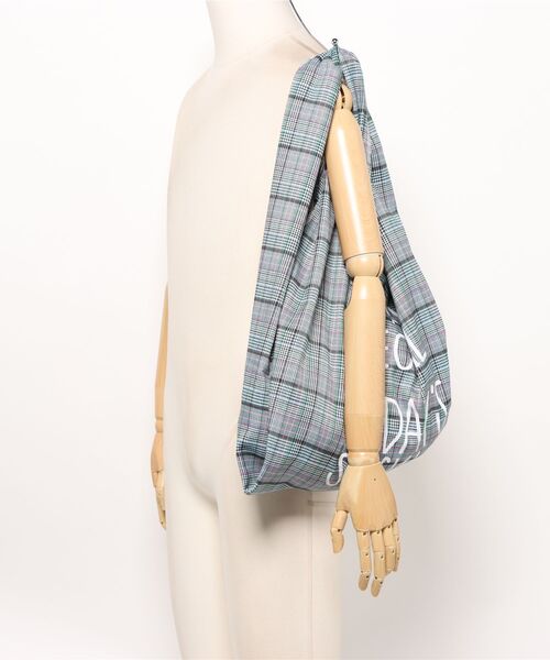 TODAY'S SPECIAL（トゥデイズスペシャル）の「【TODAY'S SPECIAL】CHECK MARCHE BAG M /618992（エコバッグ/サブバッグ・レディース・グレー/ブラウン・FREE）」の15枚目の写真