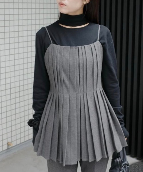 STYLEMIXER(スタイルミキサー)の「2WAYウォッシャブルハイネックオープンニット(ニット/セーター・レディース・ブラック/グレー/ホワイト/ライトカーキ・FREE)」の3枚目の写真