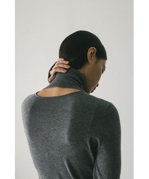 STYLEMIXER(スタイルミキサー)の「2WAYウォッシャブルハイネックオープンニット(ニット/セーター・レディース・ブラック/グレー/ホワイト/ライトカーキ・FREE)」の16枚目の写真