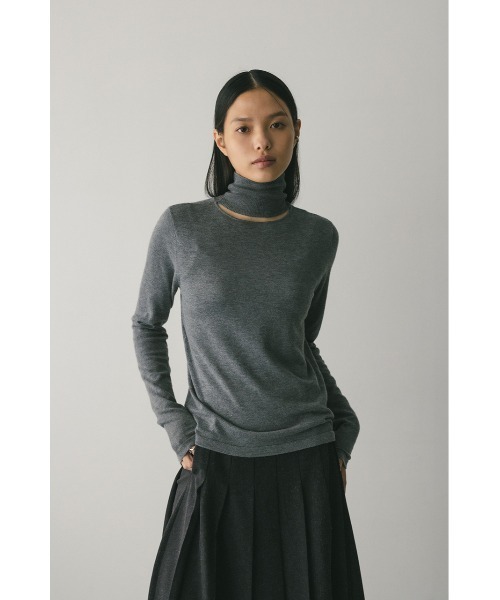 STYLEMIXER(スタイルミキサー)の「2WAYウォッシャブルハイネックオープンニット(ニット/セーター・レディース・ブラック/グレー/ホワイト/ライトカーキ・FREE)」の17枚目の写真