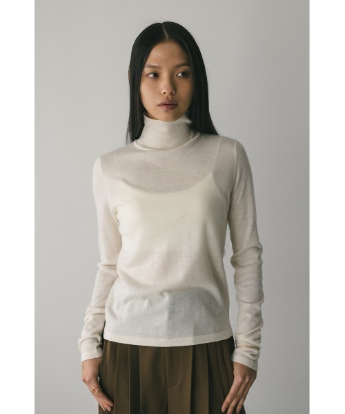 セール】2WAYウォッシャブルハイネックオープンニット（ニット