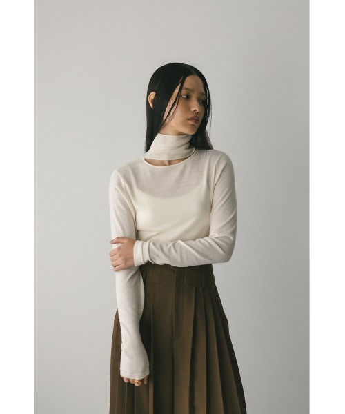 STYLEMIXER(スタイルミキサー)の「2WAYウォッシャブルハイネックオープンニット(ニット/セーター・レディース・ブラック/グレー/ホワイト/ライトカーキ・FREE)」の9枚目の写真