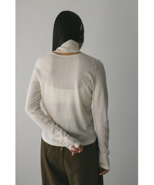 STYLEMIXER(スタイルミキサー)の「2WAYウォッシャブルハイネックオープンニット(ニット/セーター・レディース・ブラック/グレー/ホワイト/ライトカーキ・FREE)」の11枚目の写真