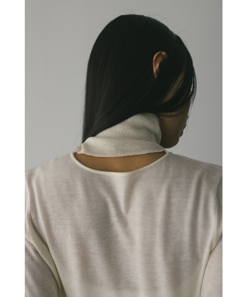 STYLEMIXER(スタイルミキサー)の「2WAYウォッシャブルハイネックオープンニット(ニット/セーター・レディース・ブラック/グレー/ホワイト/ライトカーキ・FREE)」の13枚目の写真