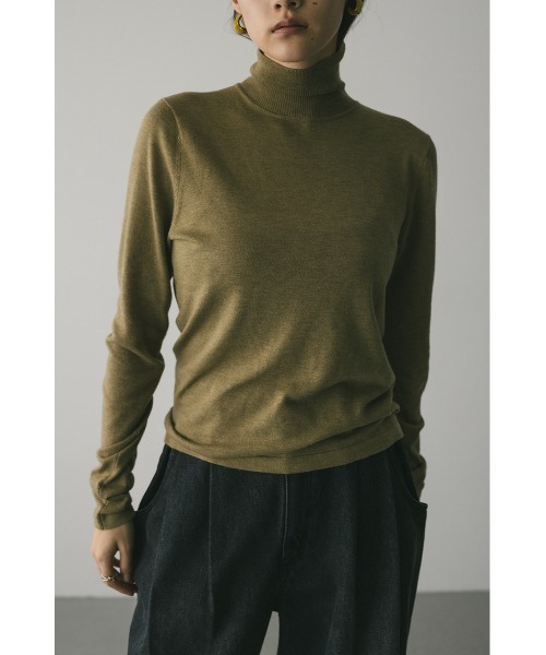 セール】2WAYウォッシャブルハイネックオープンニット（ニット