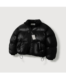 MOOD INSIDE（ムードインサイド）の「男女共用グロッシープファーショートパディング_Glossy Black（ダウンジャケット/コート）」