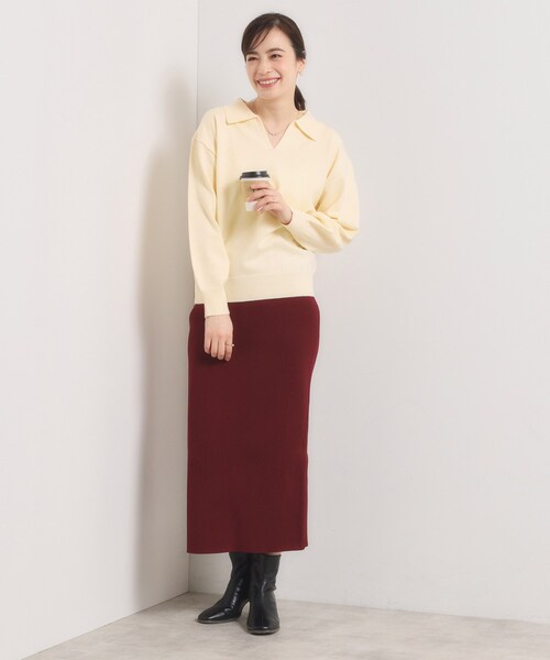 ITS'DEMO（イッツデモ）の「【手洗い可】襟付きニット（ニット/セーター・レディース・グレー/ブラック/アイボリー・00）」の5枚目の写真