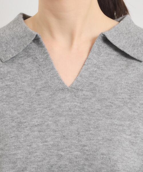 ITS'DEMO（イッツデモ）の「【手洗い可】襟付きニット（ニット/セーター・レディース・グレー/ブラック/アイボリー・00）」の19枚目の写真