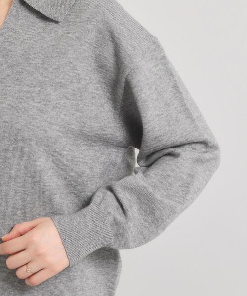 ITS'DEMO（イッツデモ）の「【手洗い可】襟付きニット（ニット/セーター・レディース・グレー/ブラック/アイボリー・00）」の20枚目の写真