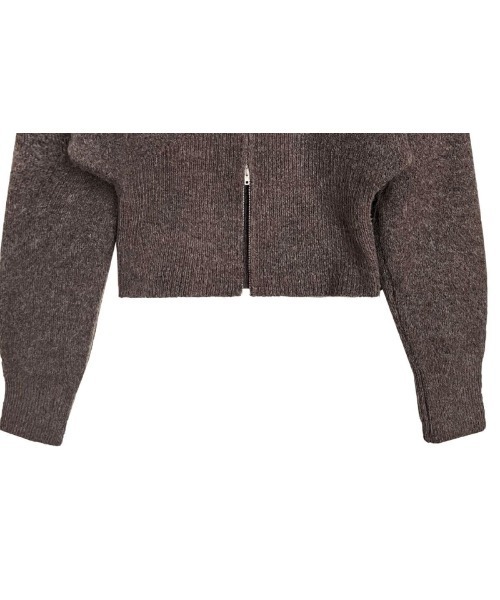Beststore(ベストストア)の「ショート丈ジップ付きニットトップス(ニット/セーター・レディース・ブラック/グレー/ブラウン/ホワイト・FREE)」の22枚目の写真
