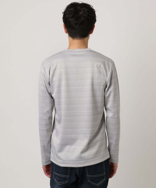 MK MICHEL KLEIN HOMME （エムケーミッシェルクランオム）の「ZIGZAGジャガードカットソー（Tシャツ/カットソー・メンズ・ライトグレー/ネイビー・48/46）」の13枚目の写真