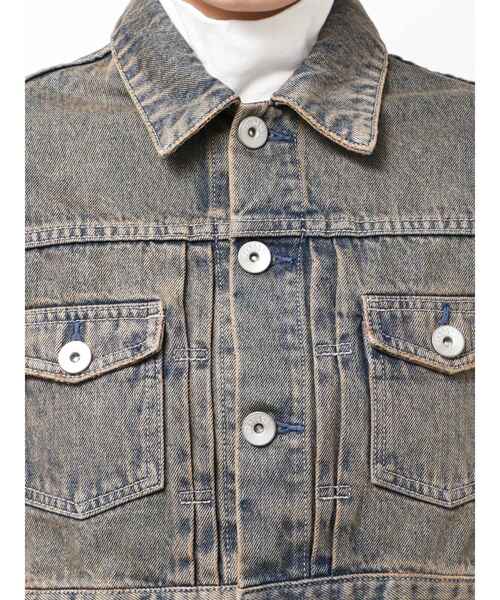 GYDA（ジェイダ）の「STUPID RICH bijouデニムショートGジャン（デニムジャケット・レディース・インディゴブルー/ライトブルー・FREE）」の22枚目の写真