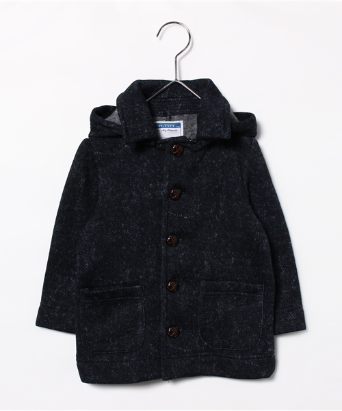 CIAOPANIC TYPY（チャオパニックティピー）の「プリントフリースショールフードコート（ブルゾン・キッズ・ネイビー/グレー/ブラウン・105/135/125/115/95）」の3枚目の写真