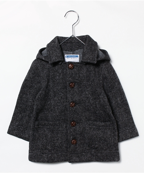 CIAOPANIC TYPY（チャオパニックティピー）の「プリントフリースショールフードコート（ブルゾン・キッズ・ネイビー/グレー/ブラウン・105/135/125/115/95）」の2枚目の写真