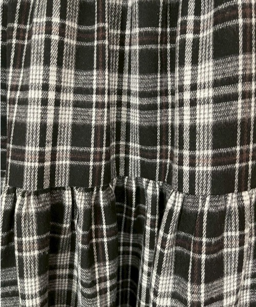 AMAIL（アマイル）の「Flare Check Skirt（スカート・レディース・ブラック/ブラウン・FREE）」の16枚目の写真