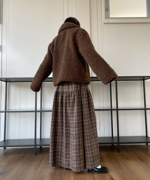 AMAIL（アマイル）の「Flare Check Skirt（スカート・レディース・ブラック/ブラウン・FREE）」の10枚目の写真