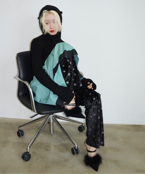 musubore(ムスボレ)の「knit hoodie with ears / 耳付きニットフーディー(ニット/セーター・レディース・ブラック/ベージュ/ライトグリーン・FREE)」の13枚目の写真
