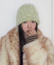 FUN FROM FUN（ファンフロムファン）の「POPCORN KNIT BEANIE, MOSS GREEN（ニットキャップ/ビーニー）」