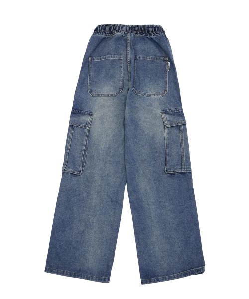 DOUBLE JD(ダブルジェイディー)の「ビッグカーゴデニムパンツ(ブルー)(デニムパンツ・レディース・その他・MEDIUM/LARGE)」の2枚目の写真