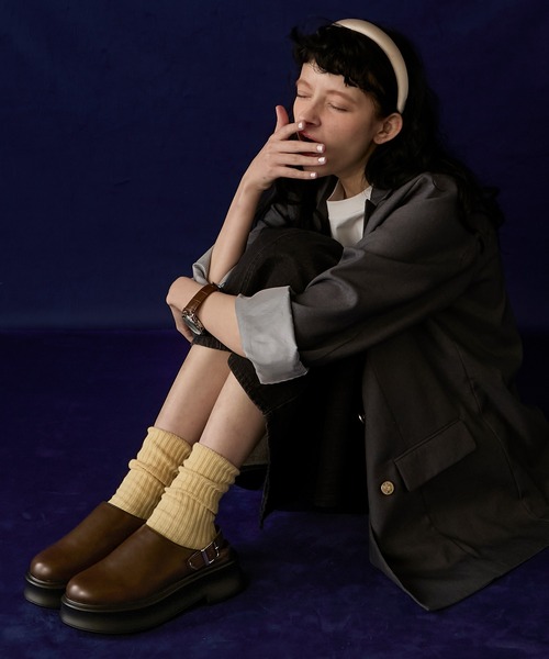 BONLECILL Marche(ボンルシールマルシェ)の「【BONLECILL Marche】ボリュームソールクロッグサボシューズ(スリッポン・レディース・ブラウン/ブラック・M/S/XL/L)」の16枚目の写真