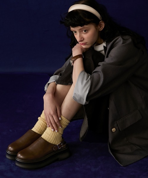 BONLECILL Marche(ボンルシールマルシェ)の「【BONLECILL Marche】ボリュームソールクロッグサボシューズ(スリッポン・レディース・ブラウン/ブラック・M/S/XL/L)」の17枚目の写真