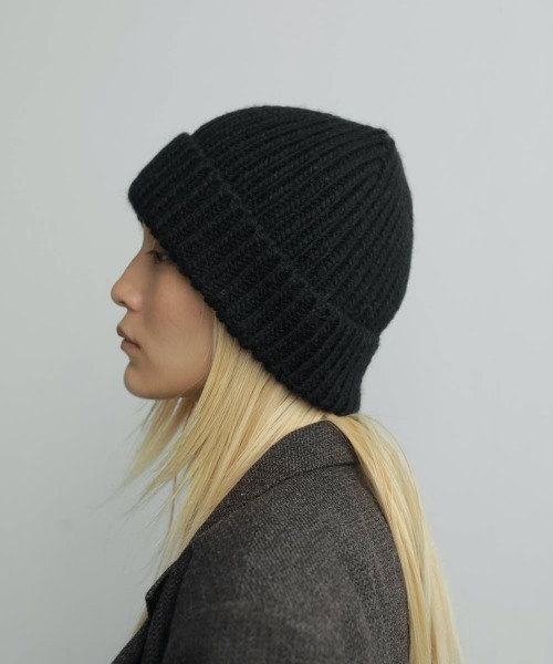 anuke（アンヌーク）の「anuke Lowgauge Knit Cap（ニットキャップ/ビーニー・レディース・ライトグレー/ブラック/ベージュ・FREE）」の5枚目の写真