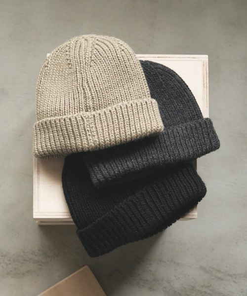 anuke（アンヌーク）の「anuke Lowgauge Knit Cap（ニットキャップ/ビーニー・レディース・ライトグレー/ブラック/ベージュ・FREE）」の11枚目の写真
