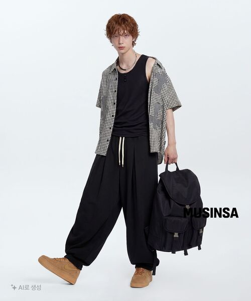 HAH ARCHIVE（ハーアーカイブ）の「[After Pray Edition] 2-Pocket Nylon Cargo Rucksack (Black&Nickel)（バックパック/リュック・メンズ・その他・FREE）」の2枚目の写真