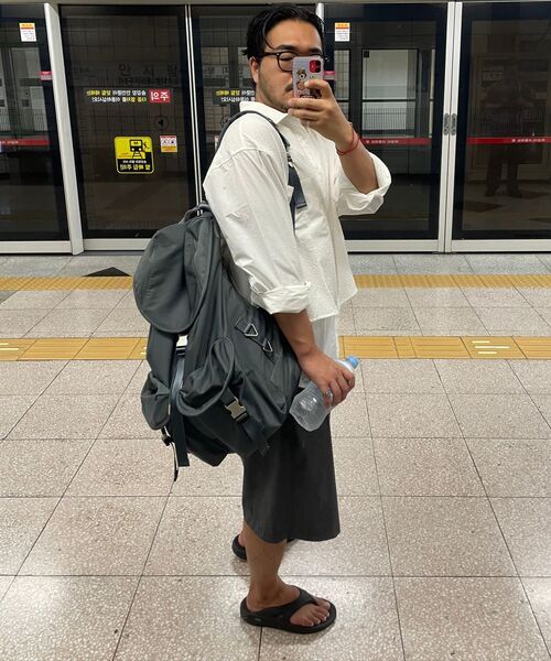 HAH ARCHIVE（ハーアーカイブ）の「[After Pray Edition] 2-Pocket Nylon Cargo Rucksack (Black&Nickel)（バックパック/リュック・メンズ・その他・FREE）」の9枚目の写真