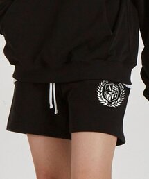 シールドエンブレムコンフォータブルワッフル裏毛ショートパンツ_ブラック
