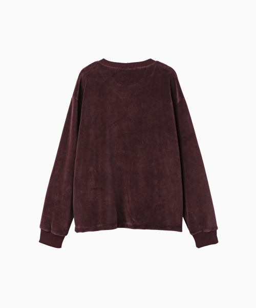 MENASOO（ミナス）の「Applique Velour Sweatshirt_Burgundy（スウェット・レディース・バーガンディー・F）」の14枚目の写真