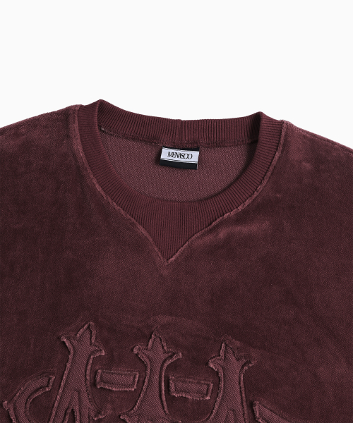 MENASOO（ミナス）の「Applique Velour Sweatshirt_Burgundy（スウェット・レディース・バーガンディー・F）」の15枚目の写真