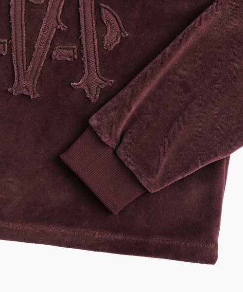 MENASOO（ミナス）の「Applique Velour Sweatshirt_Burgundy（スウェット・レディース・バーガンディー・F）」の17枚目の写真