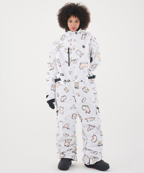 2526 パロ ジャンプスーツ CORGI PRINT 男女共用（つなぎ