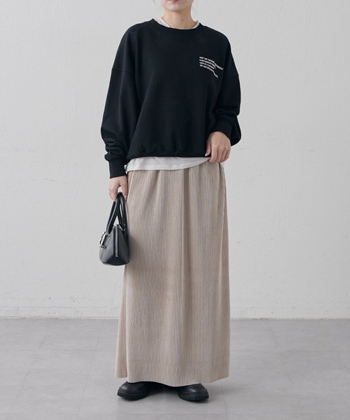 Lui's（ルイス）の「【高見え◎】ベロアプリーツタイトスカート（スカート・レディース・ブラック/チャコールグレー/ライトベージュ・36/38）」の14枚目の写真