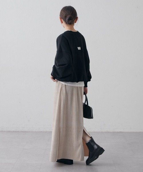 Lui's（ルイス）の「【高見え◎】ベロアプリーツタイトスカート（スカート・レディース・ブラック/チャコールグレー/ライトベージュ・36/38）」の15枚目の写真