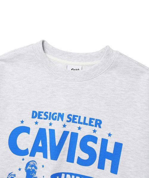 Cavish(カビシ)の「CITY BLUES SWEATSHIRT LIGHT GREY(CV2ESUM441A)(スウェット・レディース・ライトグレー・LARGE/MEDIUM/SMALL/X-LARGE)」の3枚目の写真